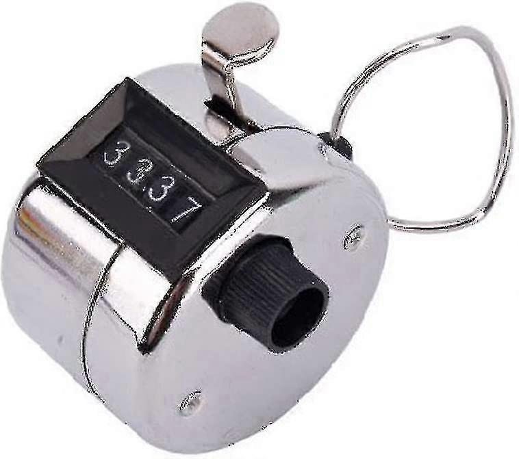 4 Digit Manual Hand Tally Mechanical Palm Click Counter - Easy Counting Tool.