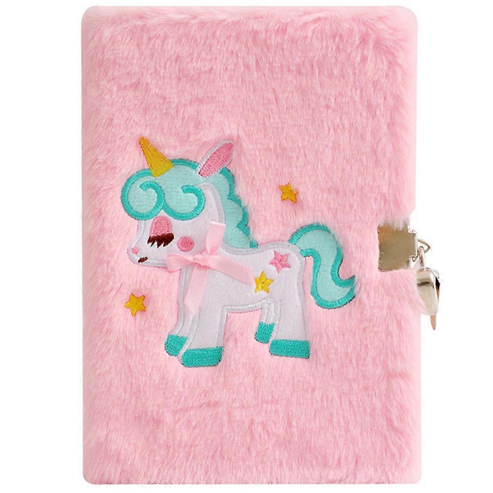 Lockable Diary Plush Cover Notebook Decorative Notebook Lockable Notebook for Student