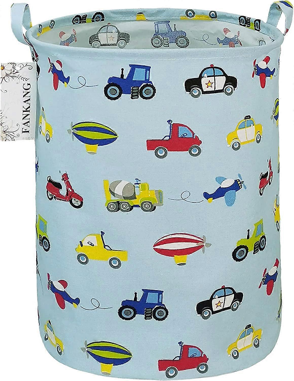 Laundry Hamper Storage Bins Nursery Hamper Canvas Foldable Large Storage Baskets for Kids Boys Girls Toys