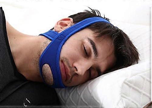 Anti-Snoring Strap Anti-Snoring Chin Strap Sleep Apnea Jaw Solution TMJ Blue (Blue)