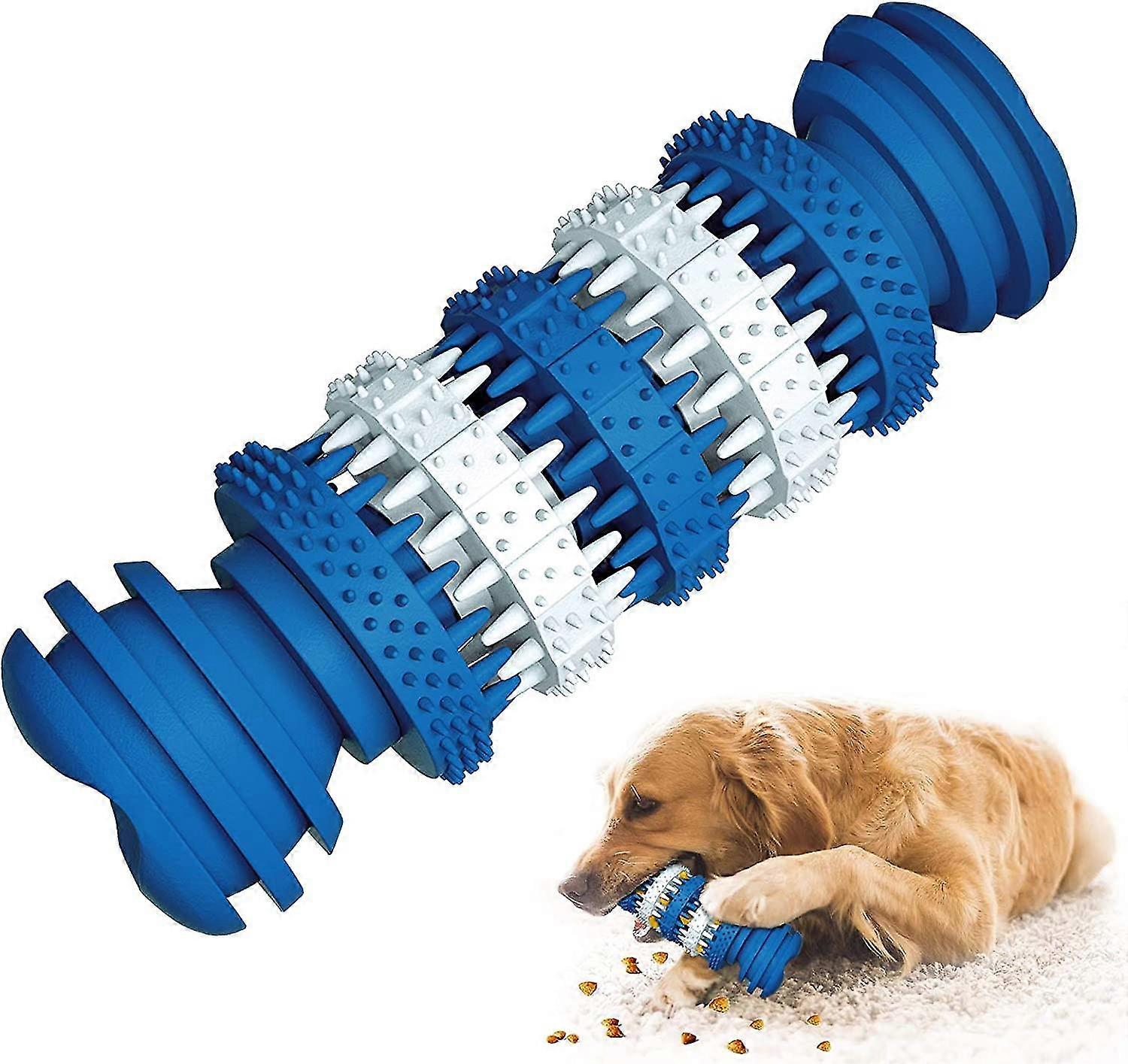 積極的な咀嚼者のための犬のおもちゃ大型犬、中型大型犬のための犬の噛むおもちゃ、100%天然ゴム-耐久性のある犬の歯ブラシのおもちゃデンタルケアの歯