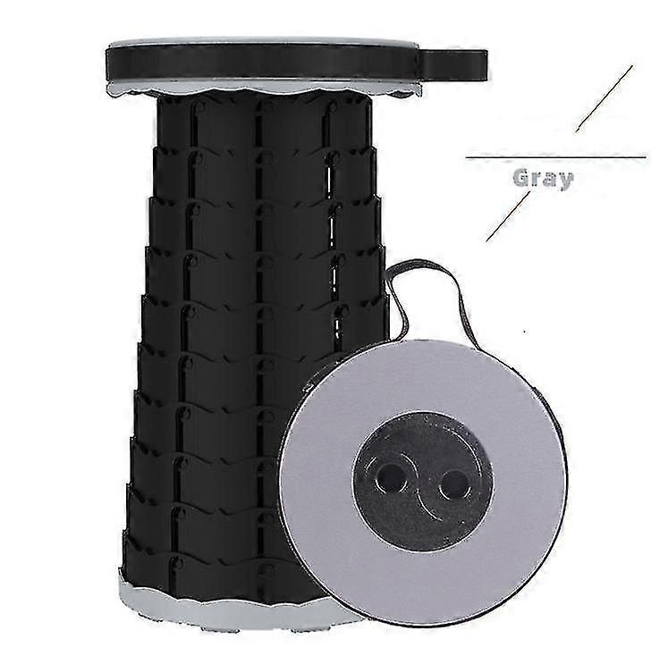Portable Folding Stool Outdoor Fishing Stool Adjustable Telescopic Stoolgray