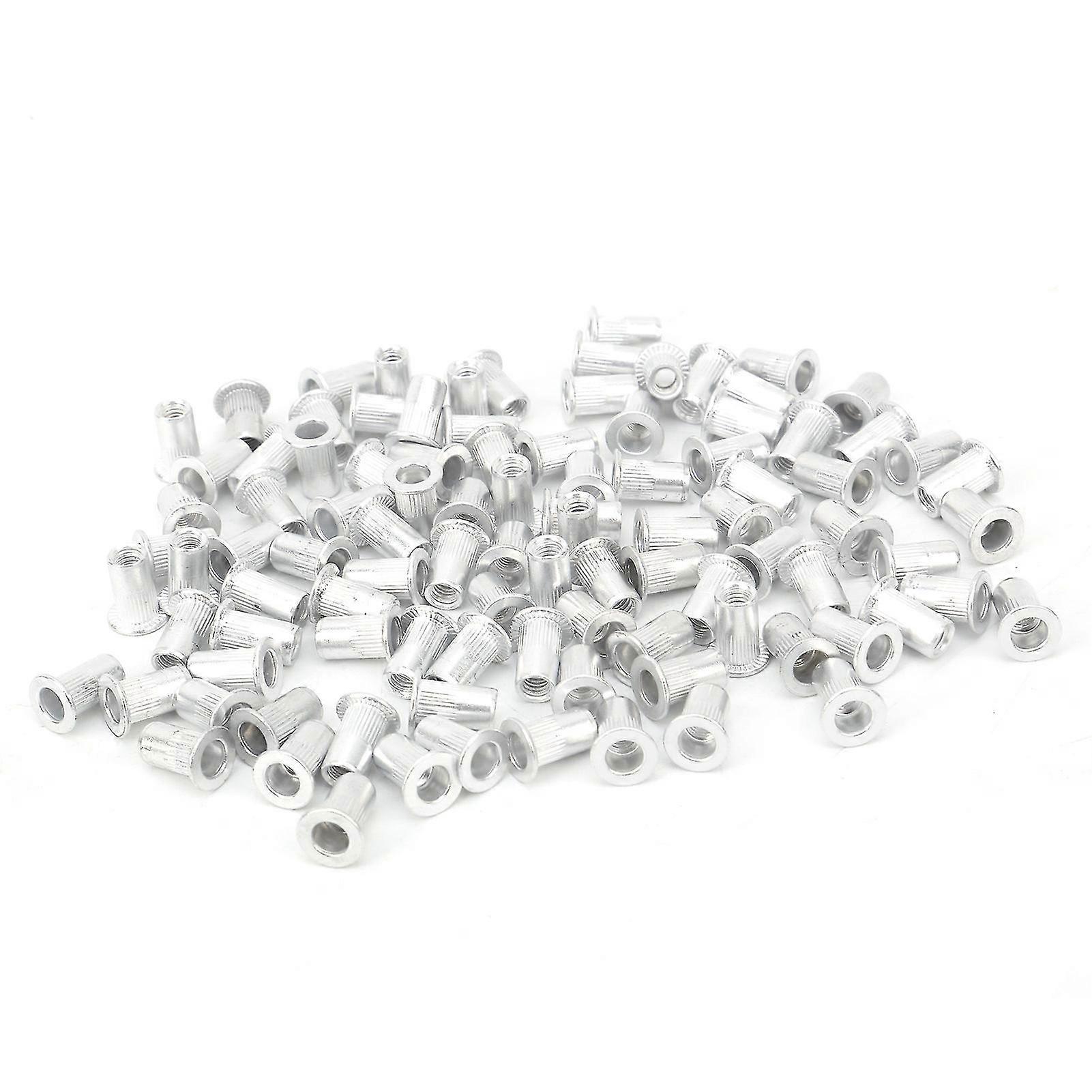 100Pcs Pull Riveting Nuts Aluminum Flat Head Vertical Hardware Accessories WJ?30045M4