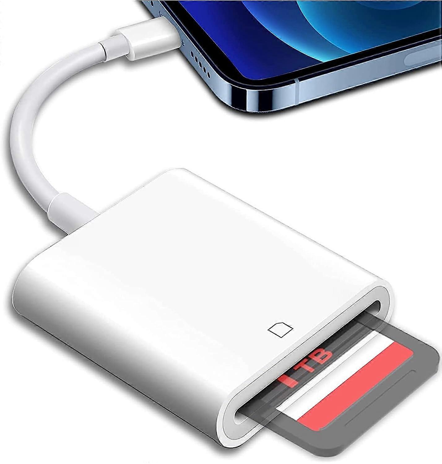 SD Card Reader for iPhone iPad Trail Camera SD Card Reader Photography Memory Card Adapter Plug and Play