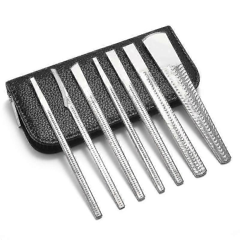 Professional Pedicure Knife Kits, Professional Stainless Steel Planer Blades Callus Remover Pedicure 7 Piece Set