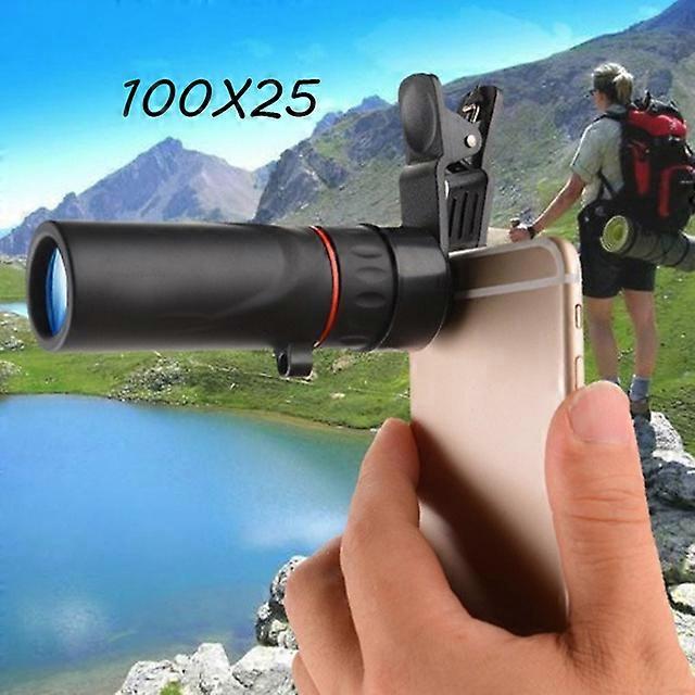 تلسكوب 30X25 بتكبير بصري 60/100X25، تلسكوبات عرض مجال، فيلم أحمر، صيد عالي الدقة، طول بؤري قابل للتعديل، تلسكوب أحادي العين 7X