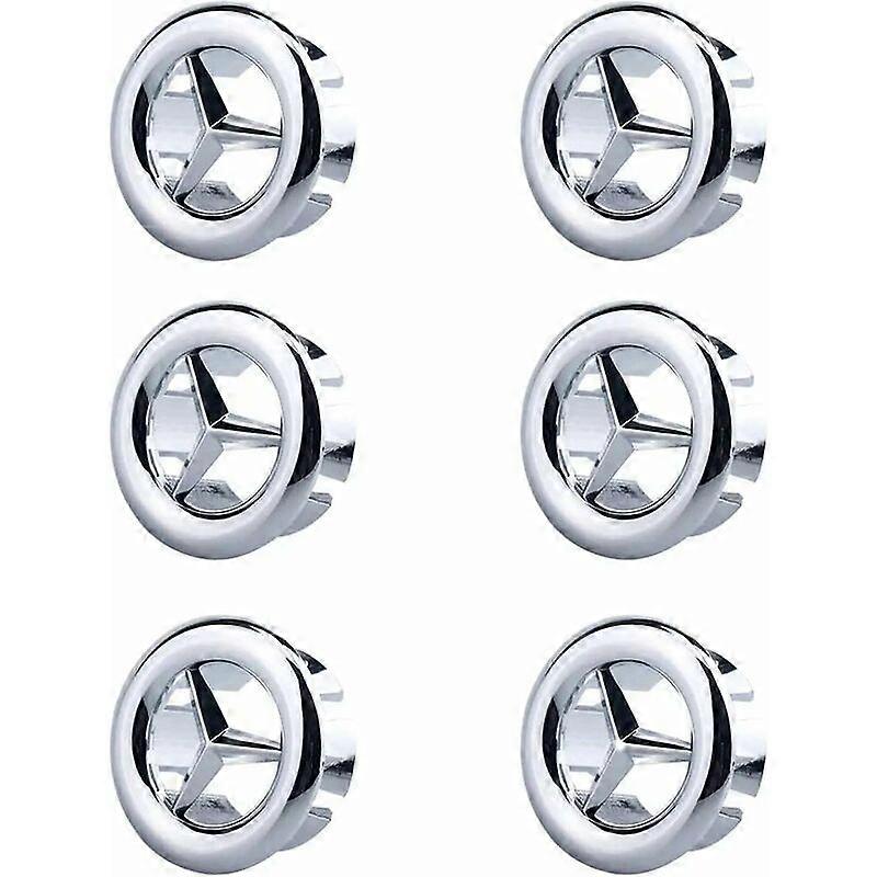 6 Pieces Sink Overflow Ring,Kitchen Overflow Round Cover,Sink Overflow Hole Trim,For Sink,Bathroom,Kitchen(Silver)