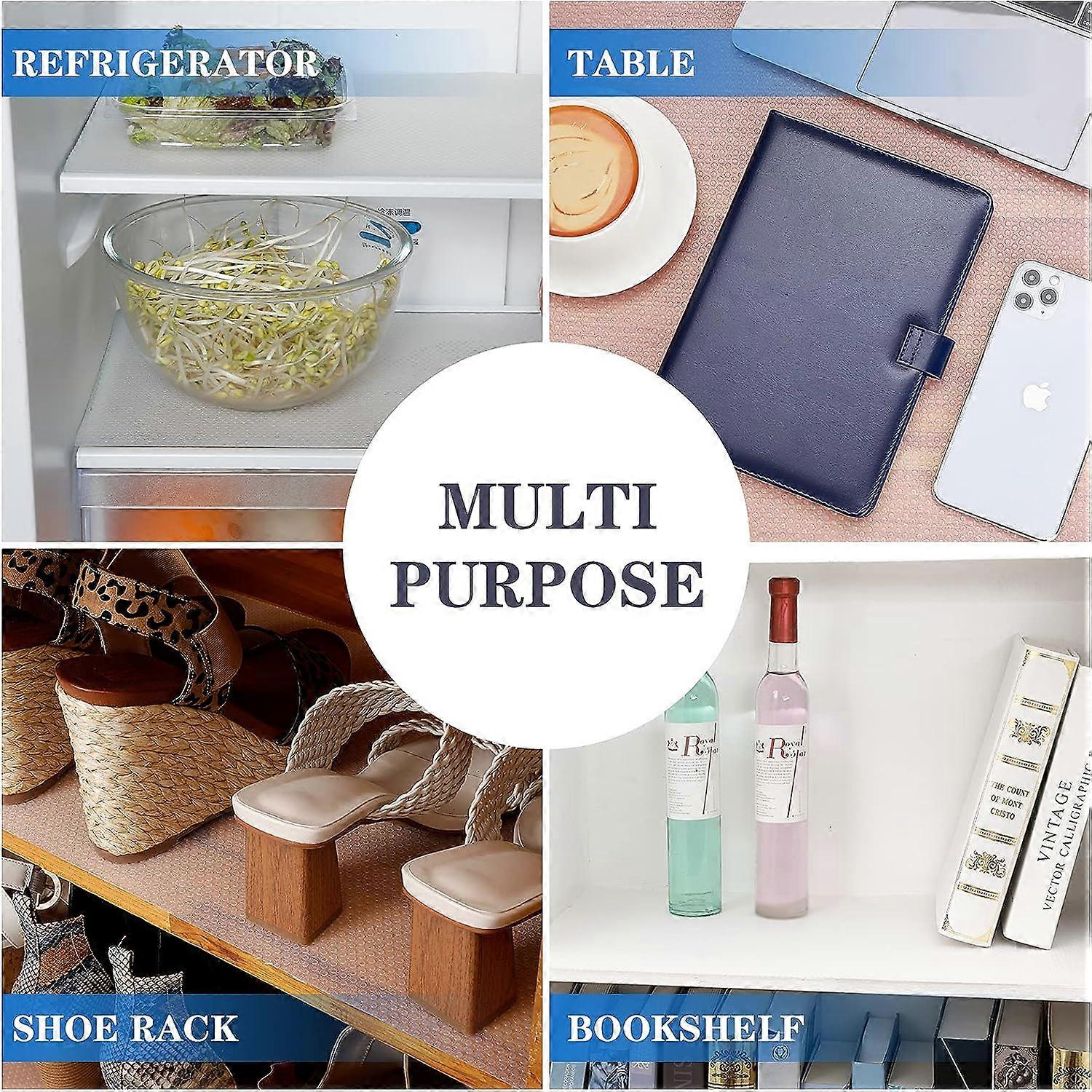 Drawer Organizers 2pcs Transparent Moisture-proof Insulation Paper Drawer Mat Clothes Cabinet Table Mat Paper Shoe Mat (Bump Pattern, 30*300cm)