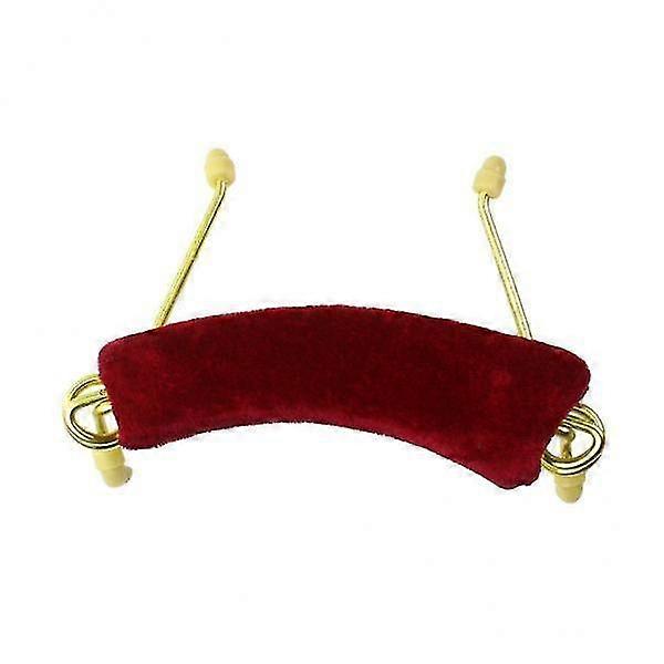 4xdark Red 1/2 Violin Spring Shoulder Rest Velvet Padded Frame Rest