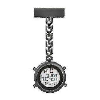 Nurse Lapel Pin Watch Hanging Medical Doctor Pocket Nurse Watch Pocket Watch Multi-function Metal Electronic Digital Display