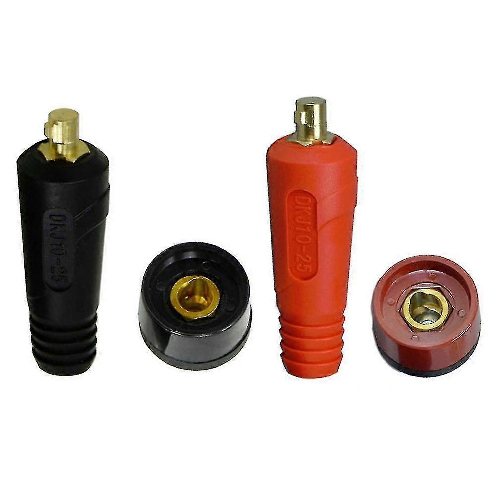 4pcs Tig Welding Cable Panel Connector Socket Set Style Dkj10-25 & Dkz10-25 4pcs Soldering Accessor