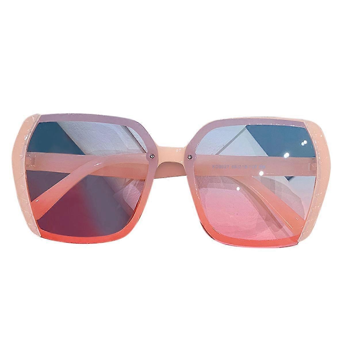 Large Frame Face Small Glasses Retro Square Sunshade Sunglasses 4