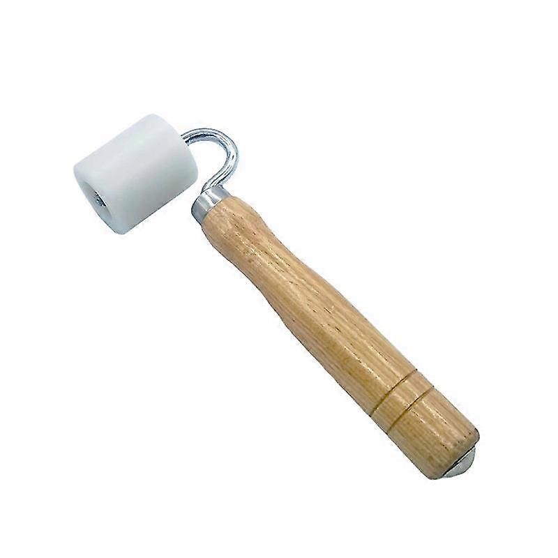 Wooden Handle Leather Tray Tools For Leather Glue Roller,silver(40mm)