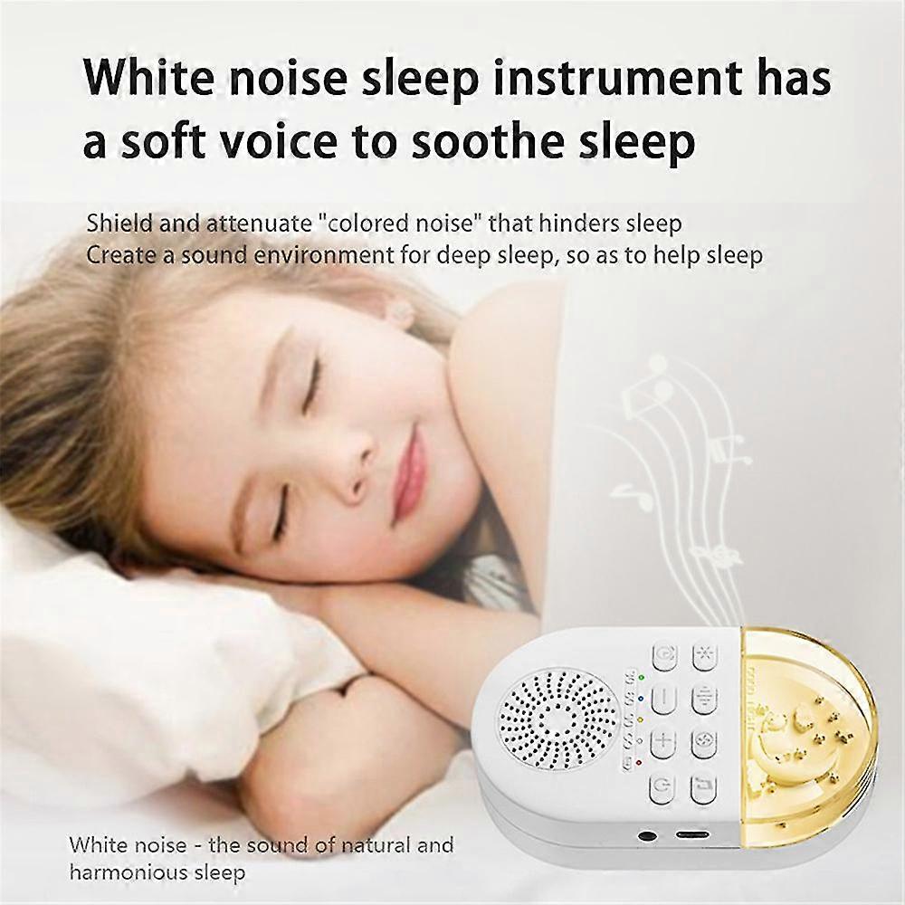 Portable White Noise Machine Night Light Sound Machine Sleeping Aid