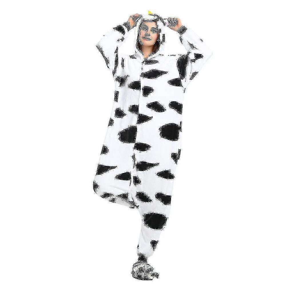 البقرة Onesie الحيوان البيجامات البقر زي لعيد الهالوين التنكرية