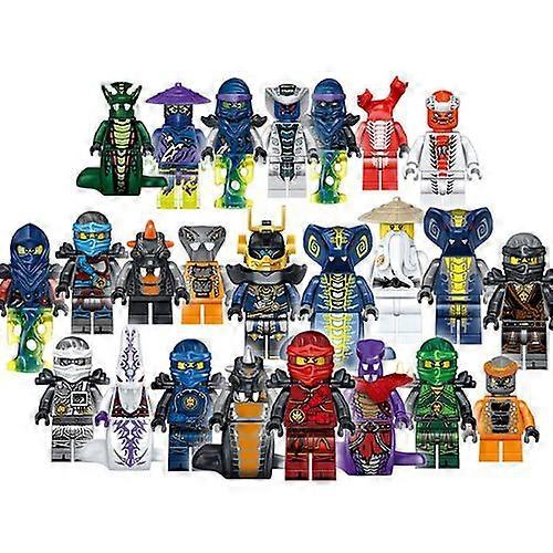 24st / parti Plast Mini Ninjago Figur Leksak Ninja Ormar Montera