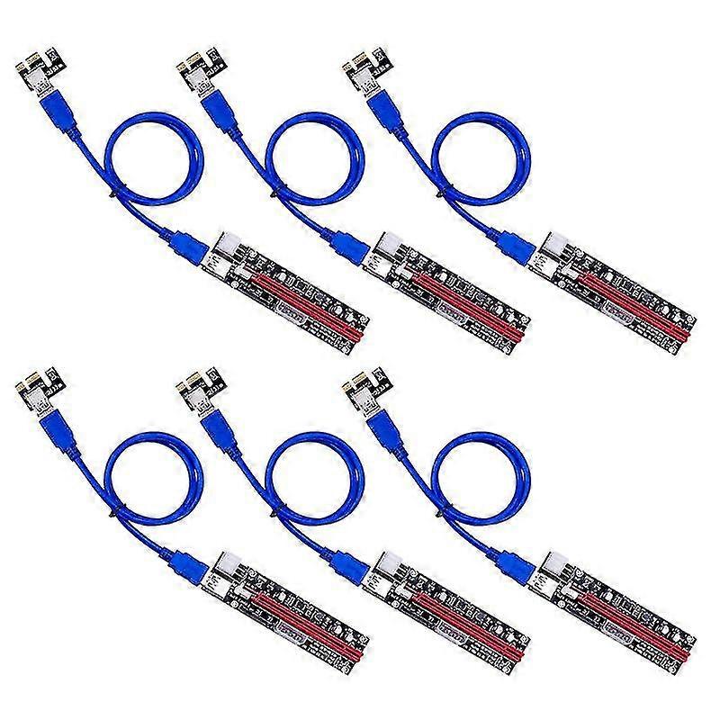 6pcs Pci-e 1x To 16x Extender