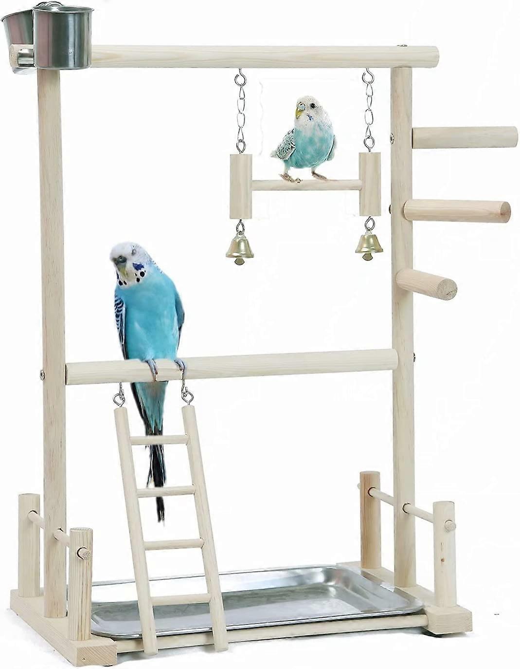 Hölzerner Papageienbarsch, Leitern & Papageienfutter - Kakadukäfig Zubehör - Vogelspielplatz