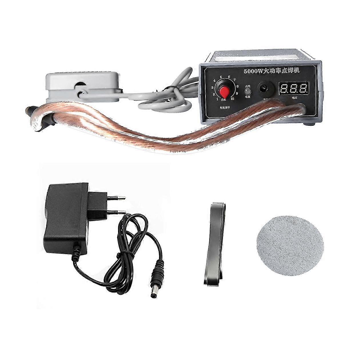 Spot Welder 5000w Handheld Spot Welding Machine Portable Current Adjustable Welders For Eu Plug