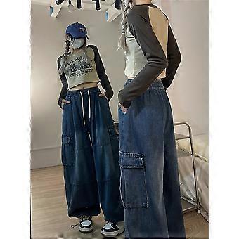 シ*ン様 Blue Jean Baggy Denim Cargo Pants - Super Baggy Jean