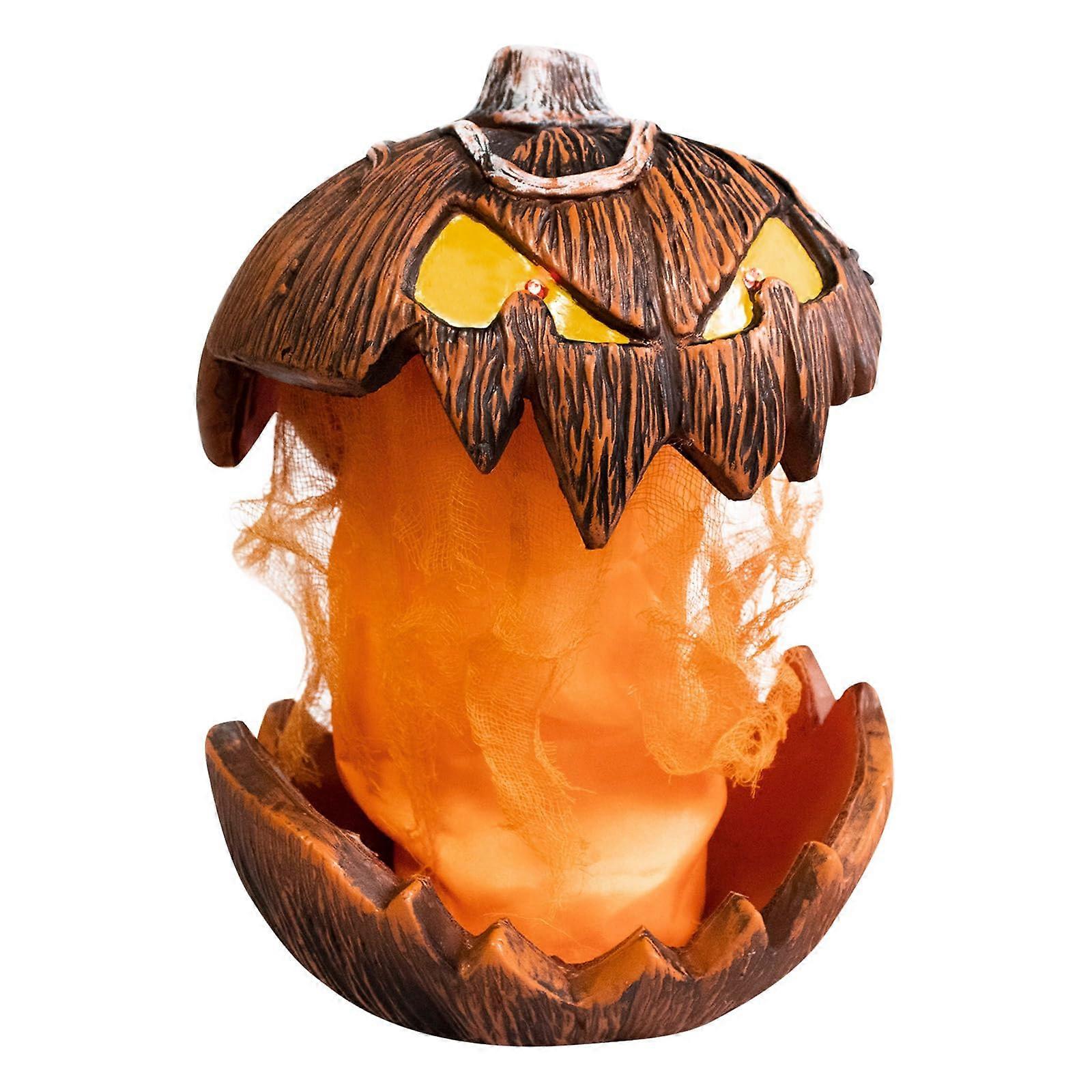 Scary Extendable Jack-O-Lantern Halloween Decor,Talking Pumpkin with Glowing Eye