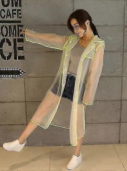 Impermeable de plástico transparente Eva para mujer Szkyd