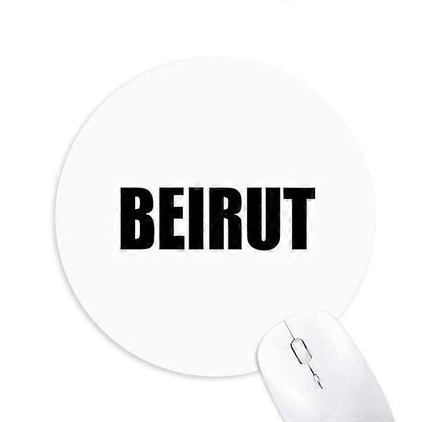 Beirut Lebanon City Name Round Non-Slip Rubber Mousepad Game Office Mouse Pad