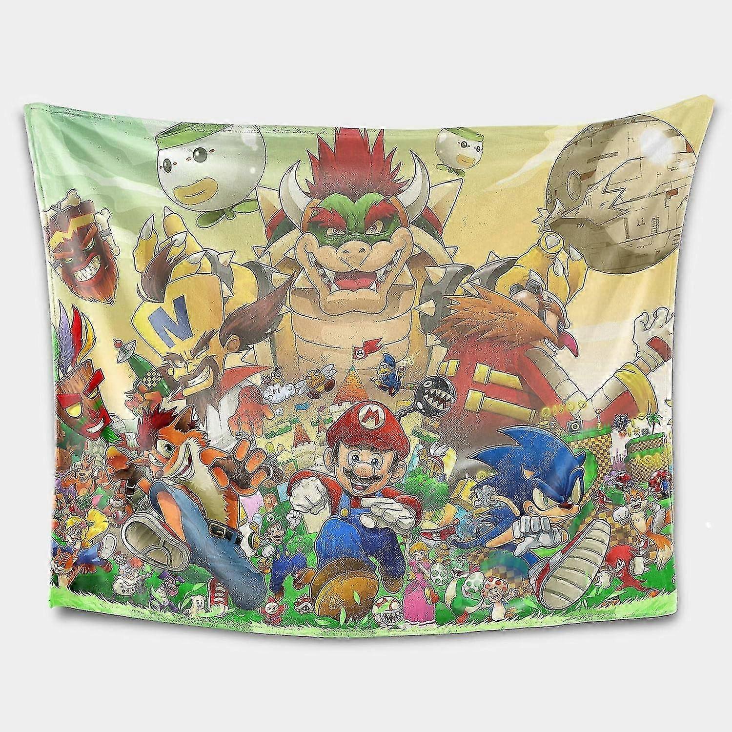 t2159 Blanket Redcap Beard Plumber Bros Game Flannel Blanket Kobayashi Tohru Kanna Lightweight Blanket bn2159