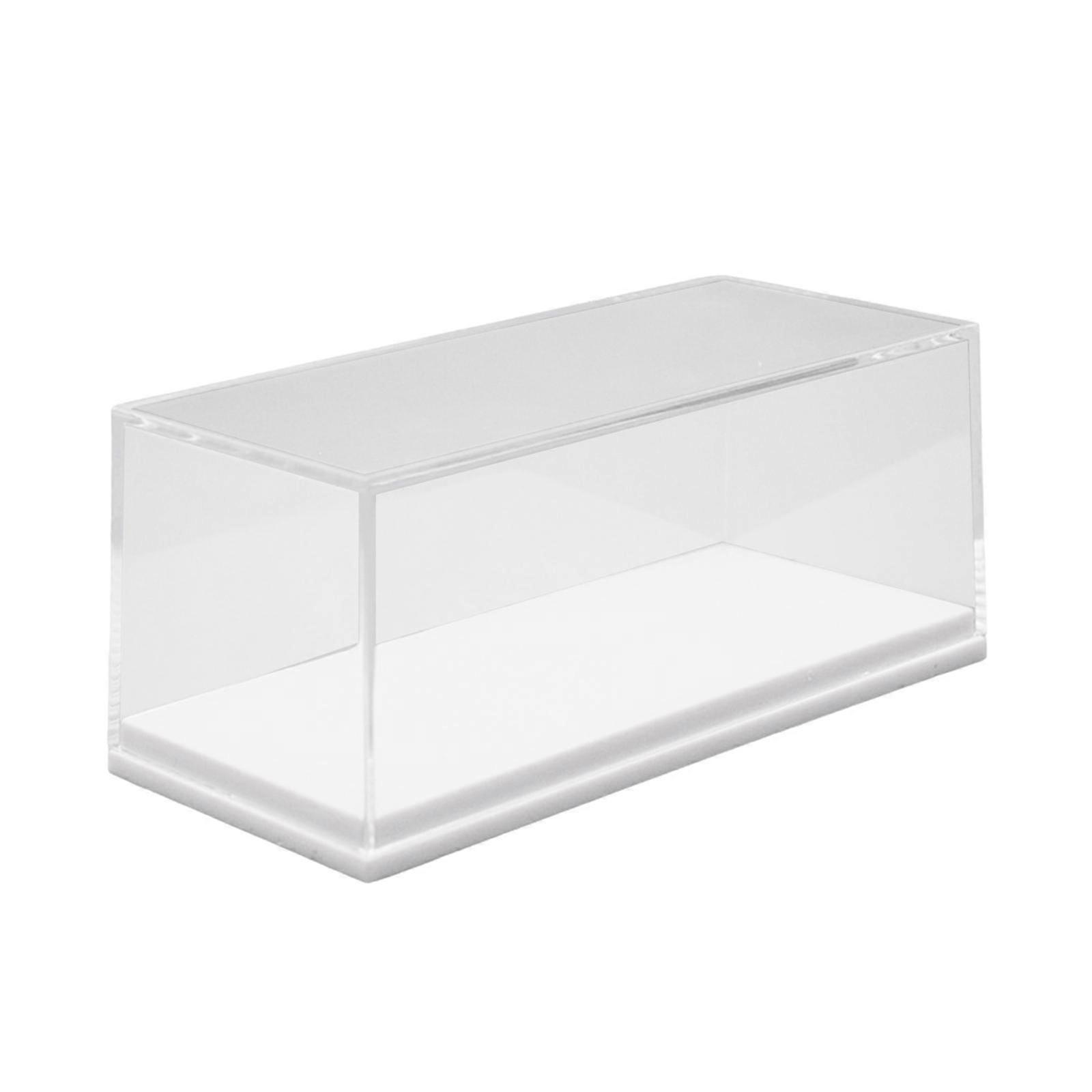Acrylic Display Case Toy Car Storage Organizer for 1/87 Vehicle Dolls Statue black base