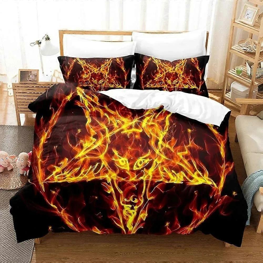 f1483 Lakan ed Dark Satanic sängkläder set påslakan täcke täcke sovrum överdrag enkelsäng twin king size täcke hem textil lakan rt1483