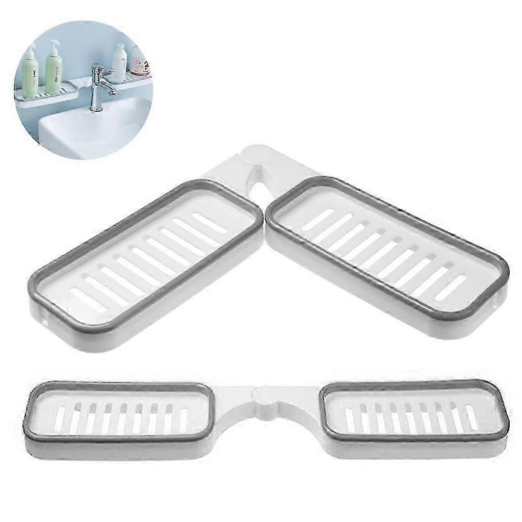 アルミパンチフリーバスルームコーナーシェルフ、180度回転シャンプー収納ラックギフト