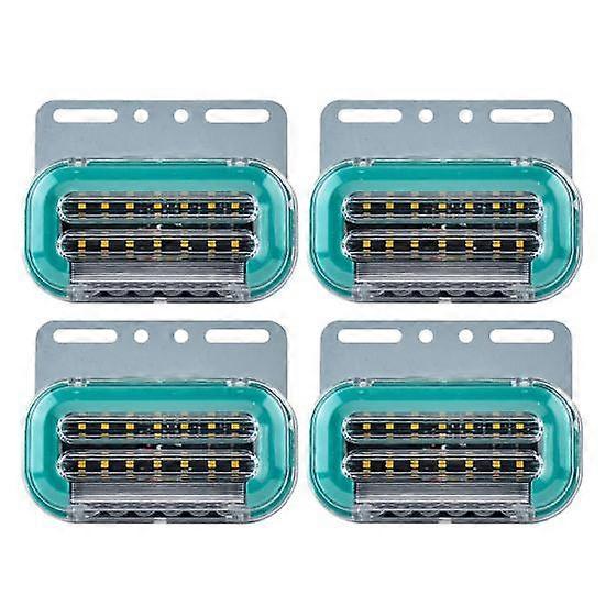 4stk 24V 24 LED IP67 vandtæt strobe lastbil trailer lys guide side dæk lampe