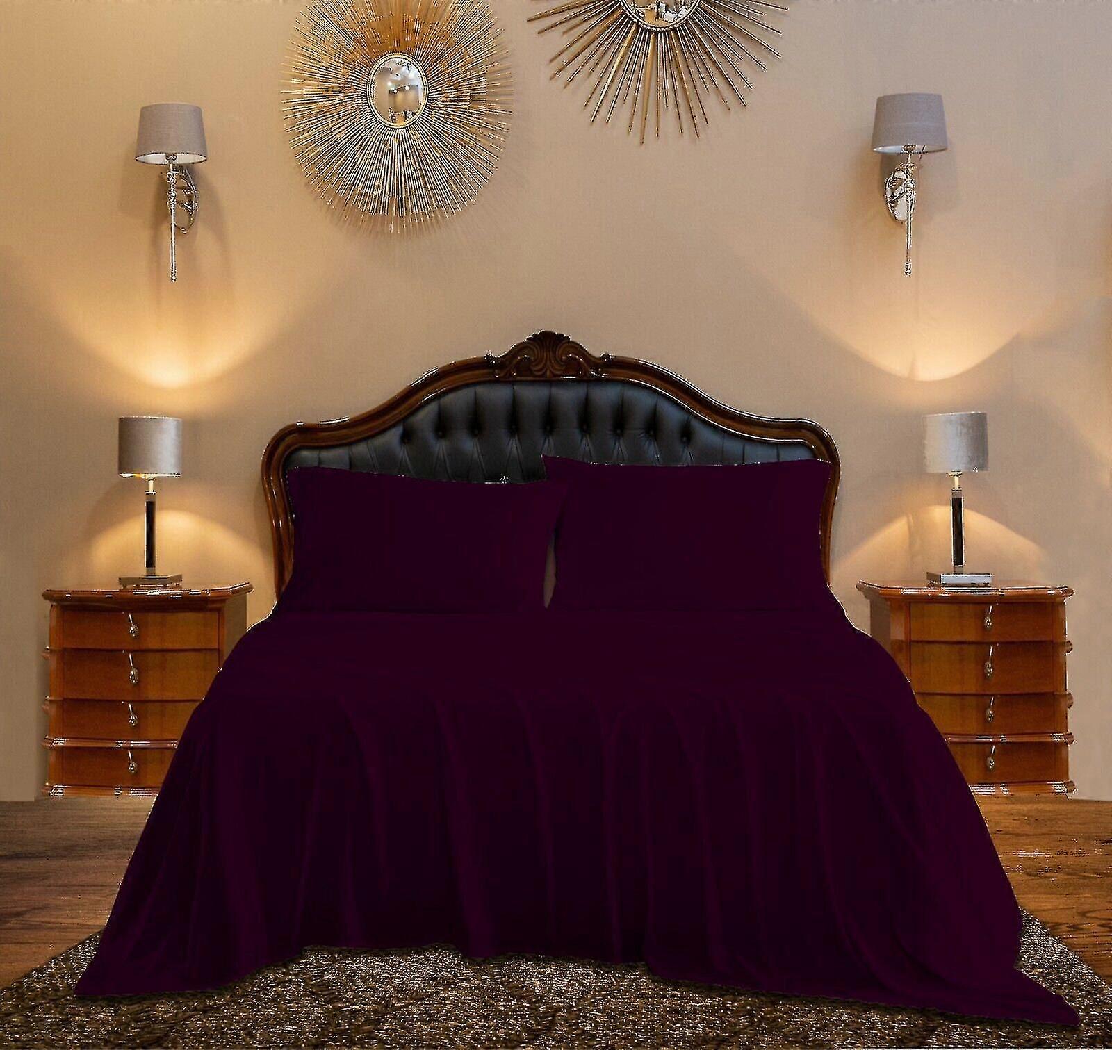 Flat Sheet Bed Sheets Poly Cotton Percale Single Double King Super King Size