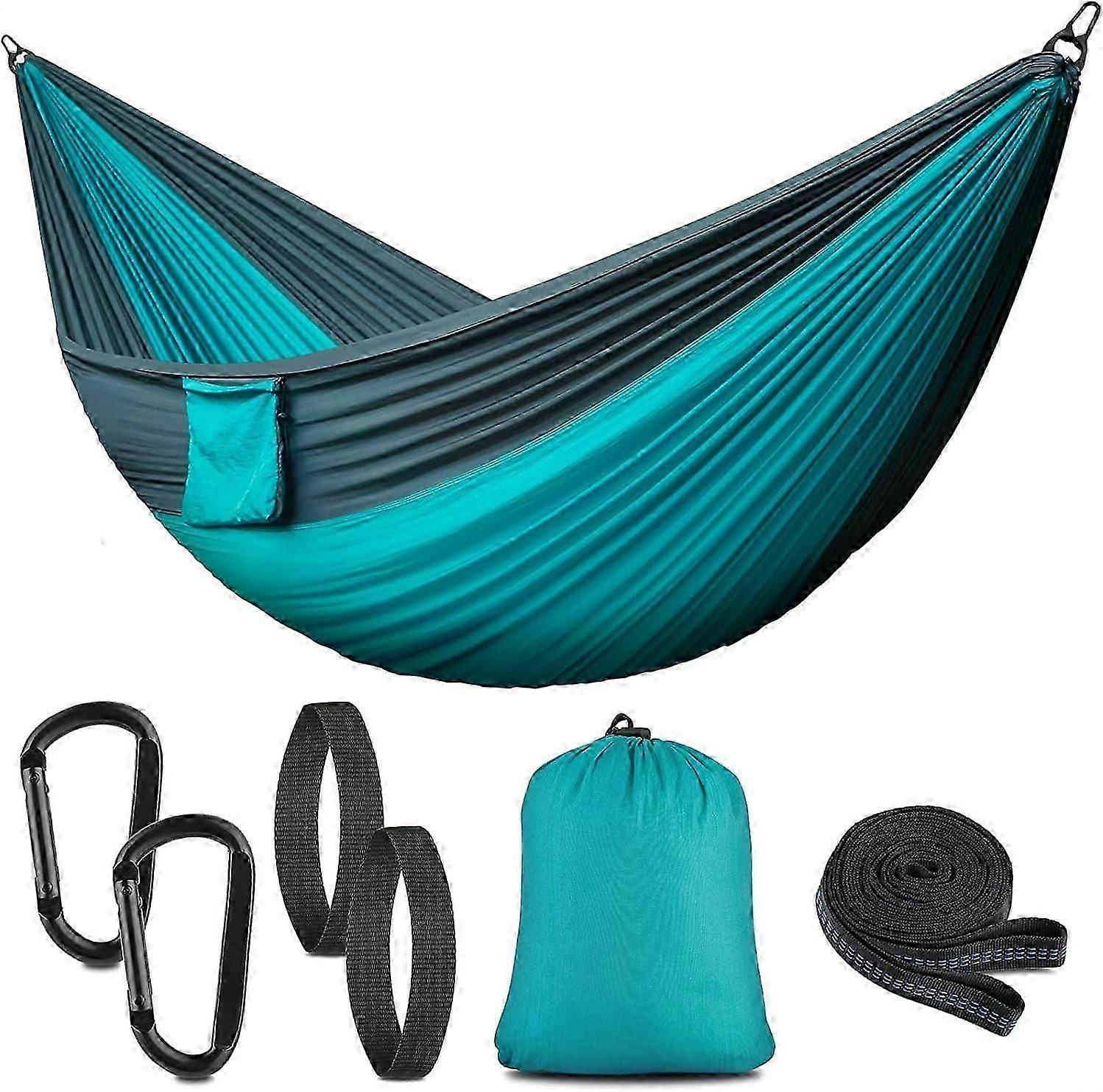Camping Hammock Portable Nylon Hammock with Tree Strap Single Lightweight Hammock Swing Suitable for Outdoor, Backpacking, Camping, Travel, Beach, Gar