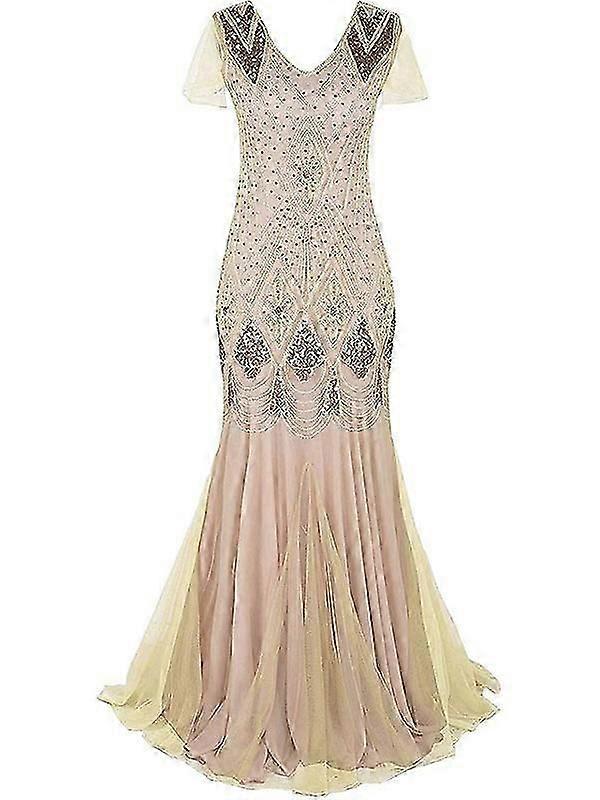 Womens Vinta Sequins Frin Gatsby Flapper