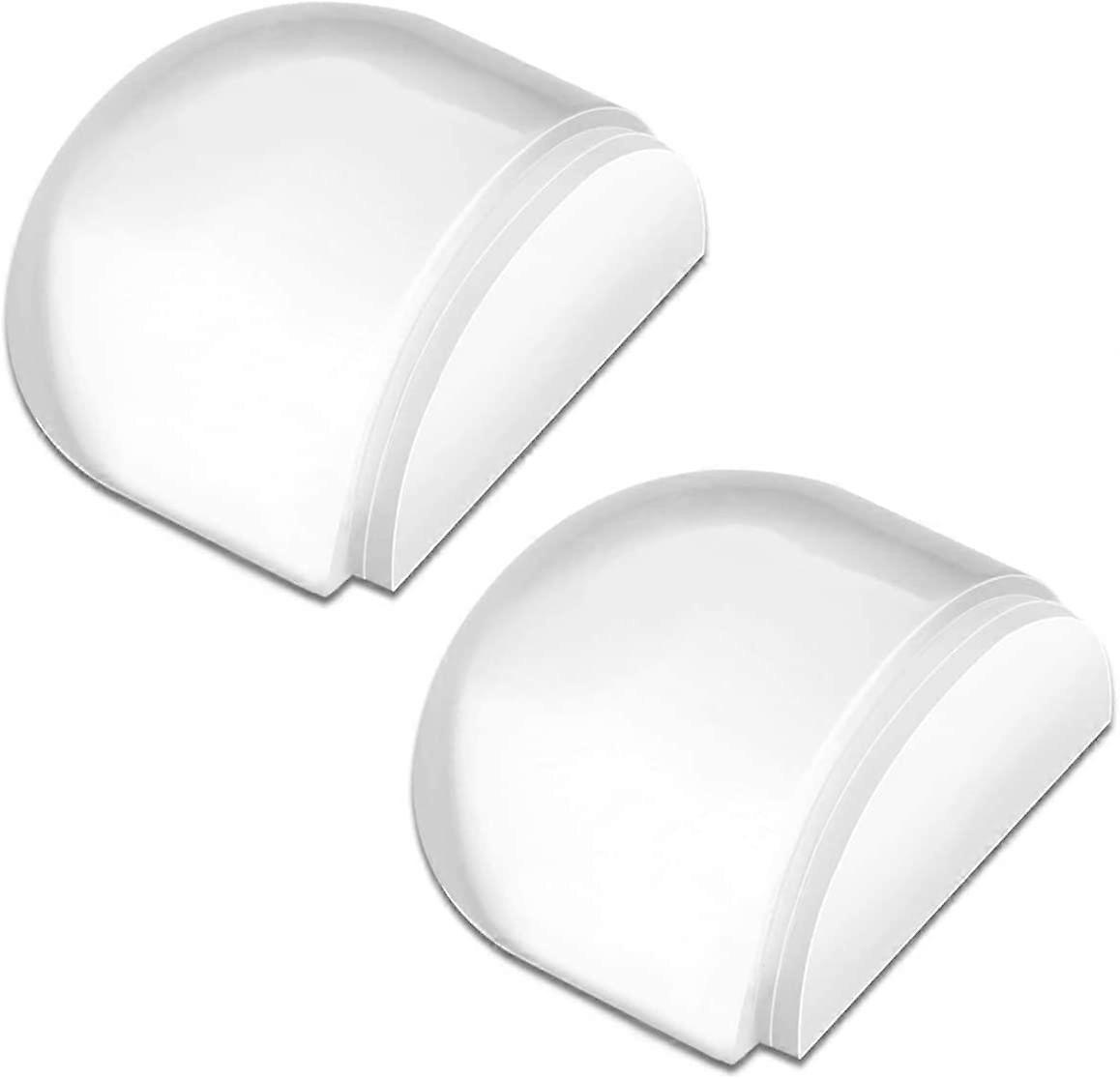 2 Pcs Self-Adhesive Door Stops for Wall Protection, Heavy Duty Rubber, Black Color, Easy Installation, Damage-Free