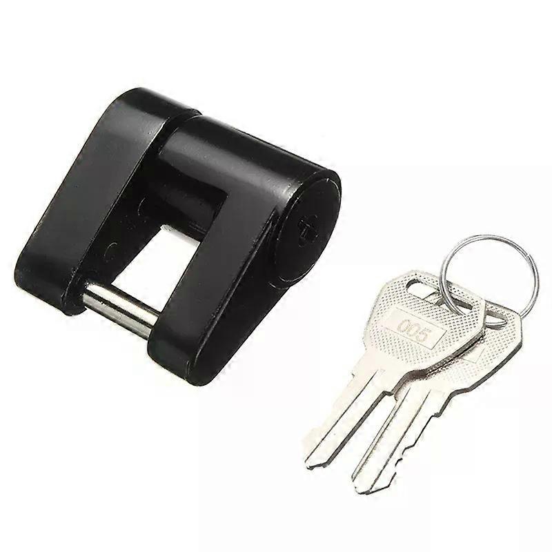 1/4 Zinc Alloy Small Trailer Lockstitch Trailer Hitch Coupler Lock With 2 Keys For Locking Hauling Security Towing Tow Bar