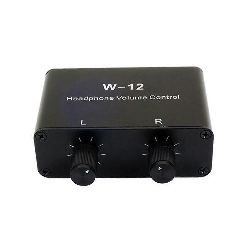 Sound Controller Headphone Volume Control 3.5mm + 6.35mm Stereo Volume Controller Adjustment for Left and Right Channels