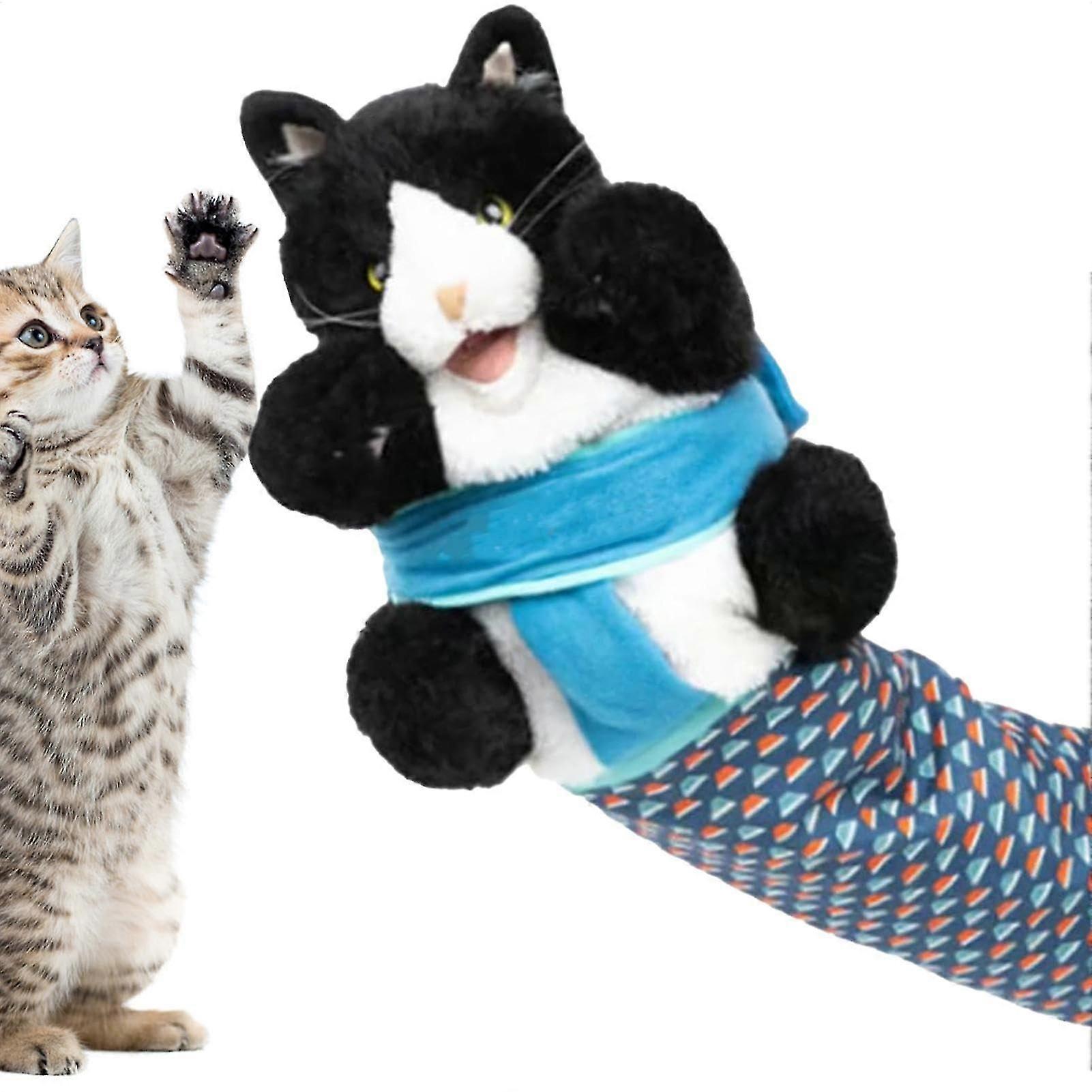 Cat Puppet Wrestler Plush Hand Puppet Toy with Padding, Fun Interactive Cat Toy Pet Training & Exercise Glove for Cats,pcy