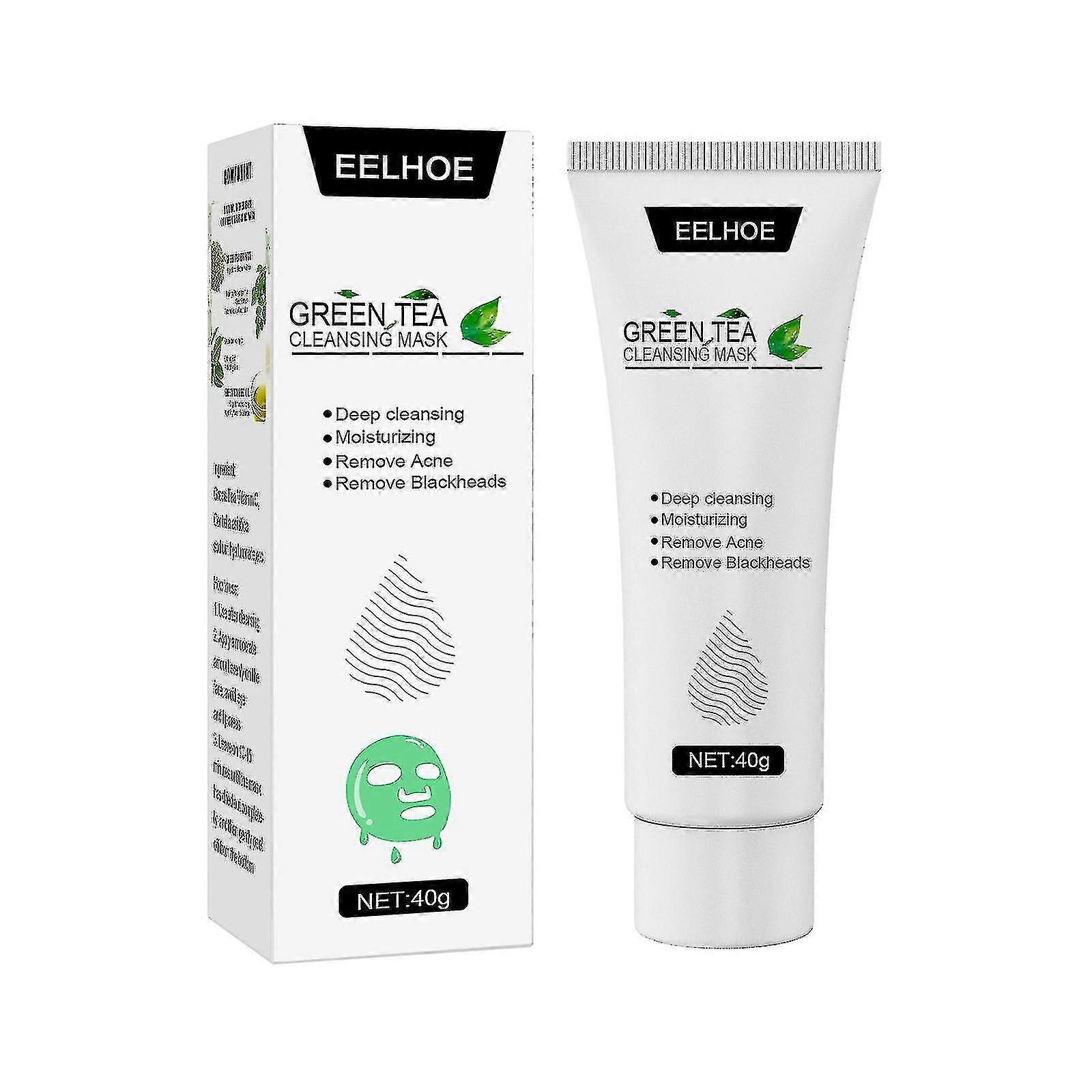 Thé vert Masque de peeling Application de masque Hydratant Expulser les points noirs Acné Peau du visage Nettoyage doux