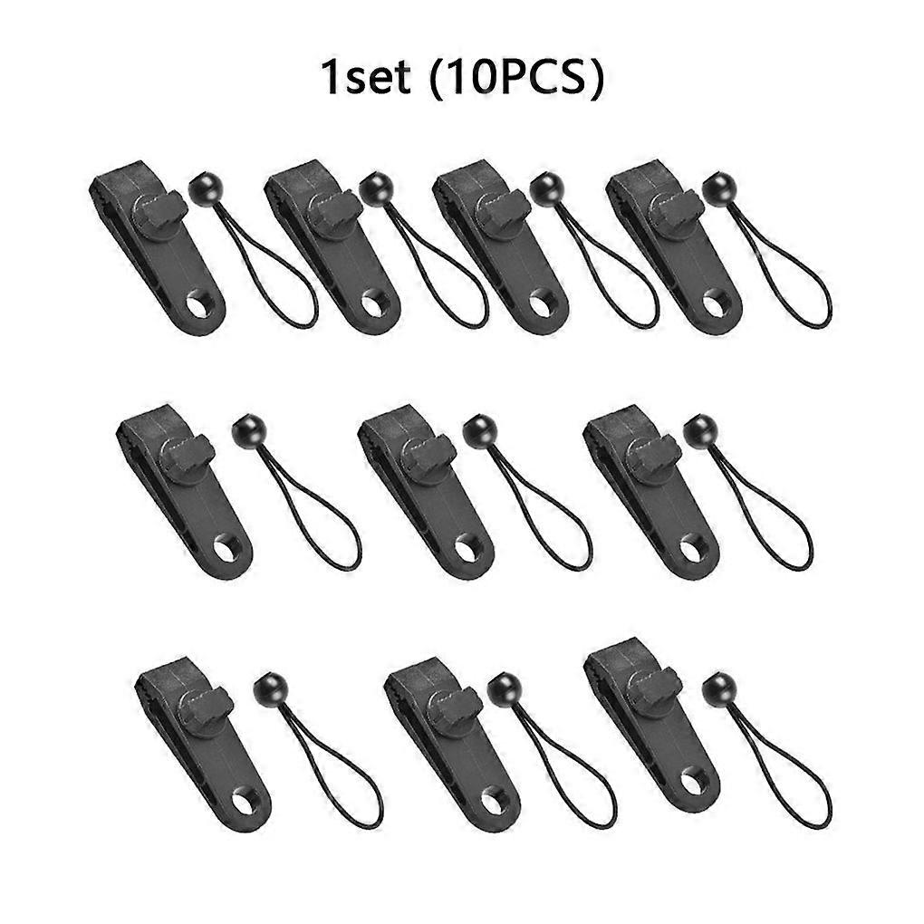 10Pcs Tent Clip Adjustable Nylon Heavy Duty Windproof Curtain Clamp Outdoor Camping Fixed Tent Alligator Clip Jaw Grip Trap