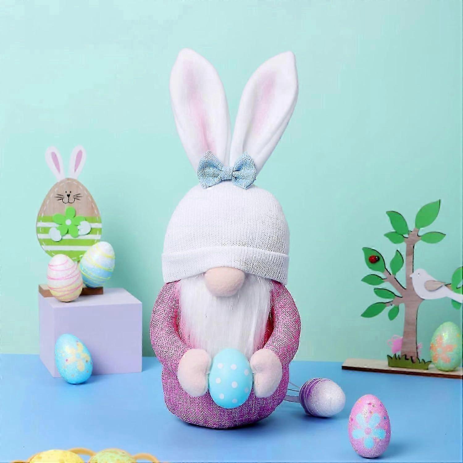 Easter Decorations Easter Decorations for The Home Easter Gnomes Handmade Spring Easter Gnomes Plush Doll Easter Bunny Gnomes Decor Cute Easter Orname
