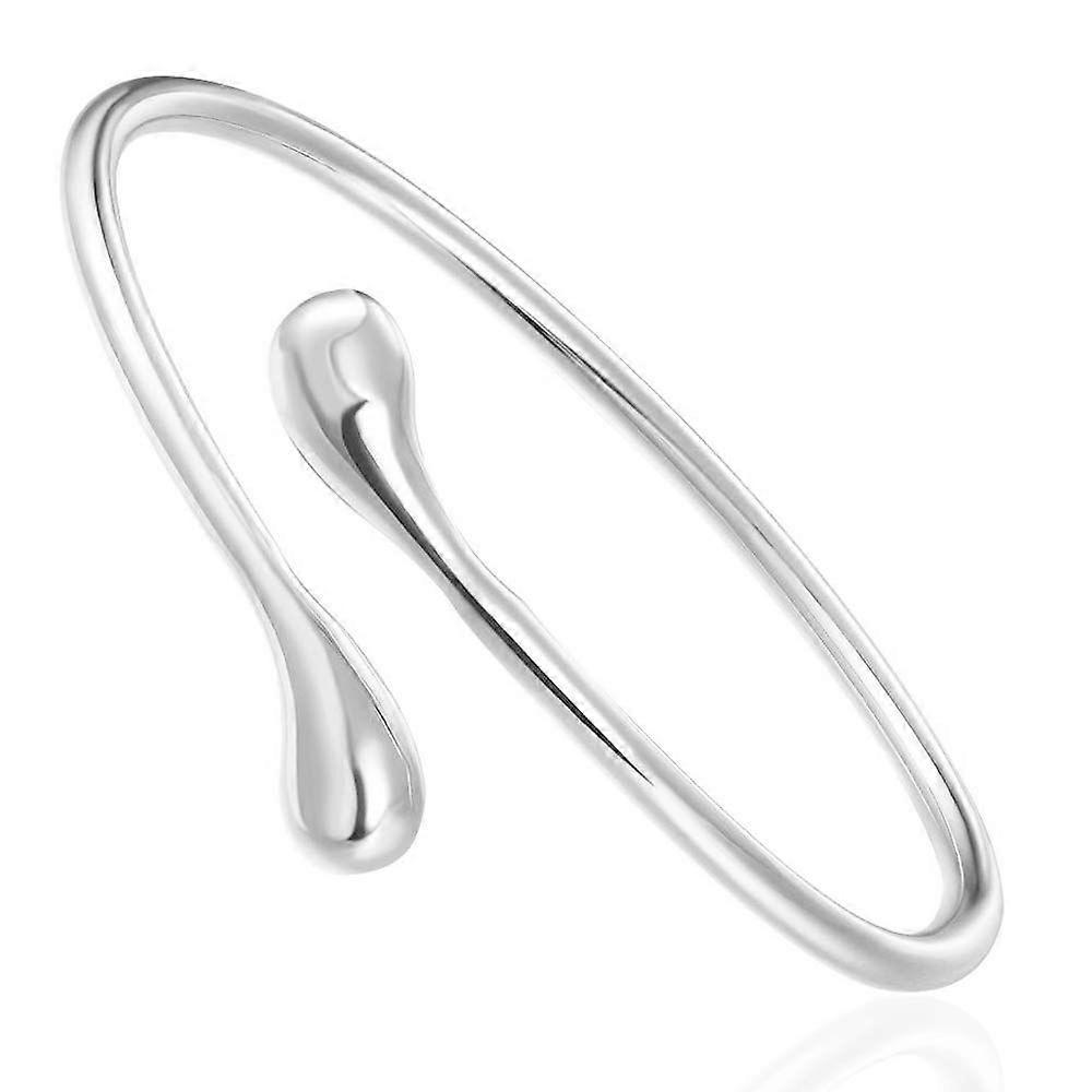 Silver Plated Bracelet Shining Bangle Bracelets (Silver)