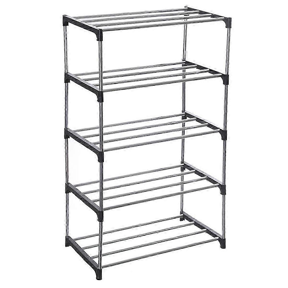 Stackable Small Shoe Rack, Entryway, Hallway And Closet Space Saving Storage And Organization (5-ti