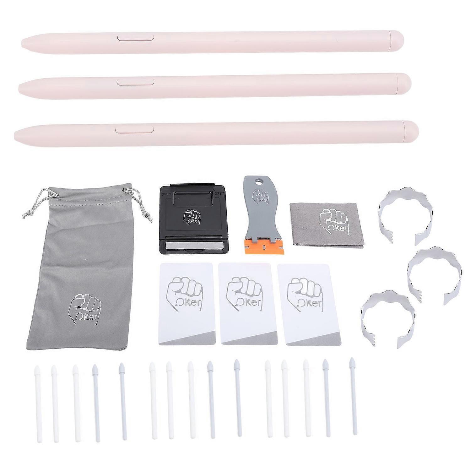 Stylus Pen 4096 Pressure Sensitivity Smoother Use Tablet Digital Replacement Pen with 15 Pen Tips fo