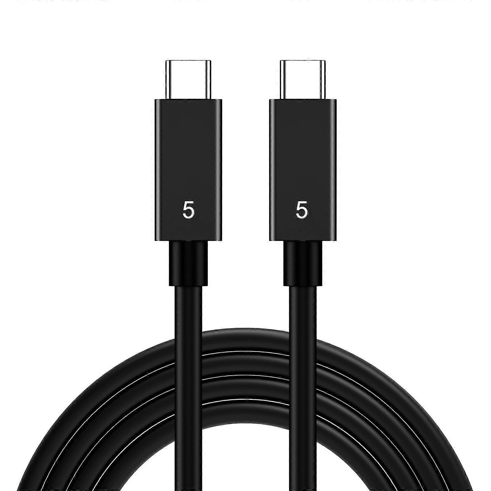 USB C to USB C Cable for Thunderbolt5, Fast 80Gbps Data Transfer, PD240W Power Delivery, Supports Double 8K Video Output