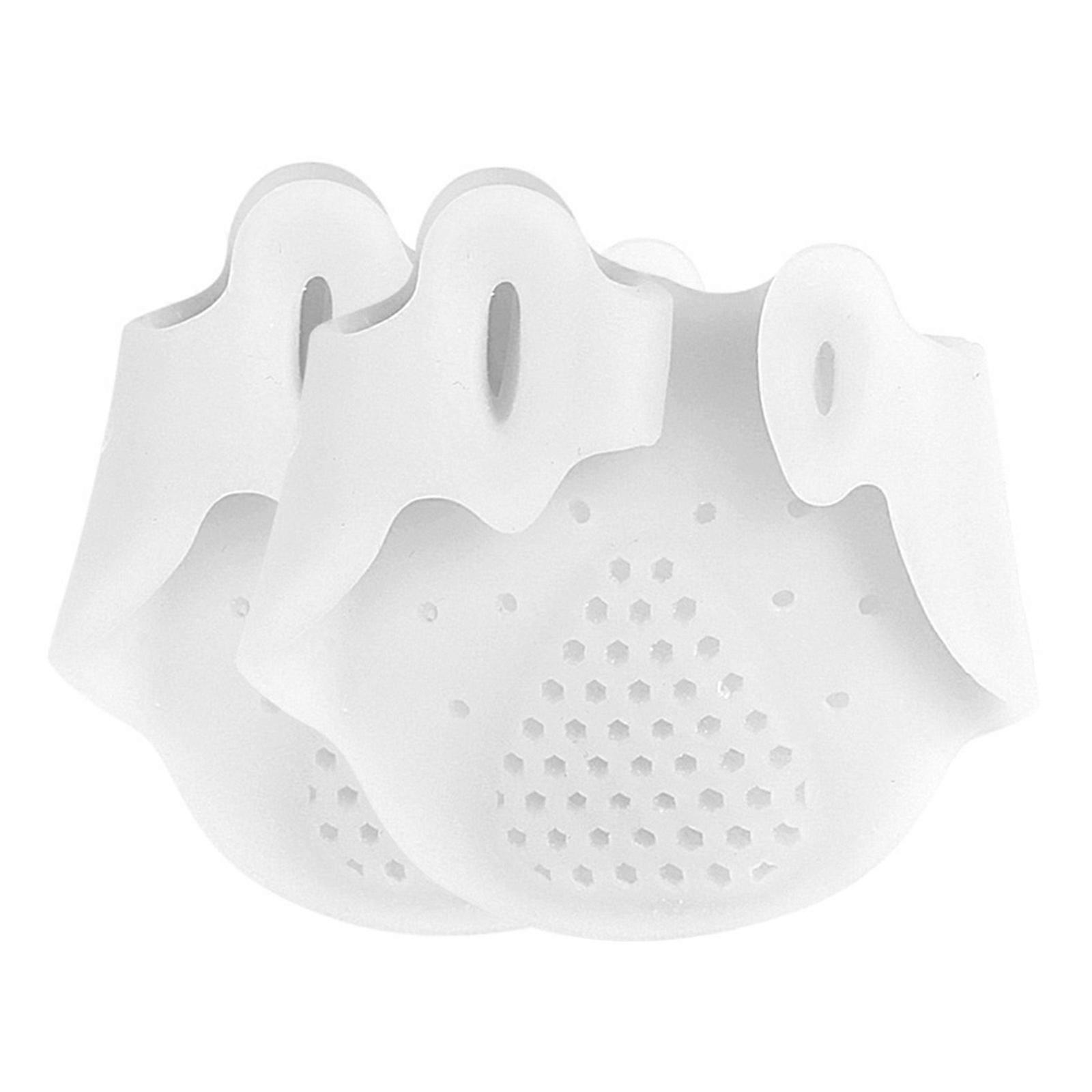 Coussinets métatarsiens pour les douleurs Gel de soulagement Coussinets de manchon métatarsien, Plante du pied Coussinets Amorti de l’avant-pied Support de chaussure Blanc