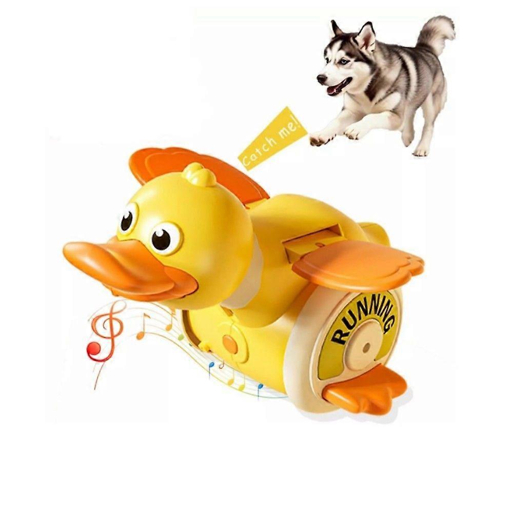 Crawling Duck Dog Toys, Interactive Dancing Duck Toys with Music Sounds & Lights