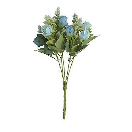 Faux Rose Bouquet Realistic Home Supplies with Stem 15 Heads Living Room Decor Simulation Flower Attractive DIY