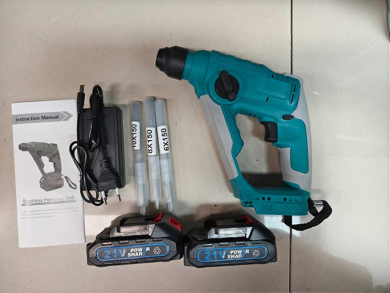 21V Electric Hammer Brushless 2.0J Hammer Cordless Electric Heavy Duty Jackhammer Precise Starting a